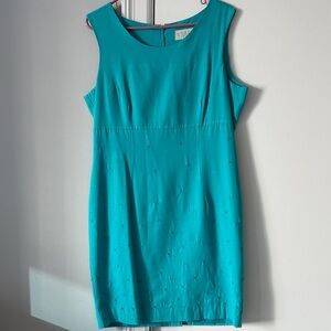 Elegant Teal Sleeveless Dress